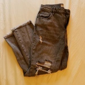Pacsun Ripped Grey Mom Jeans
